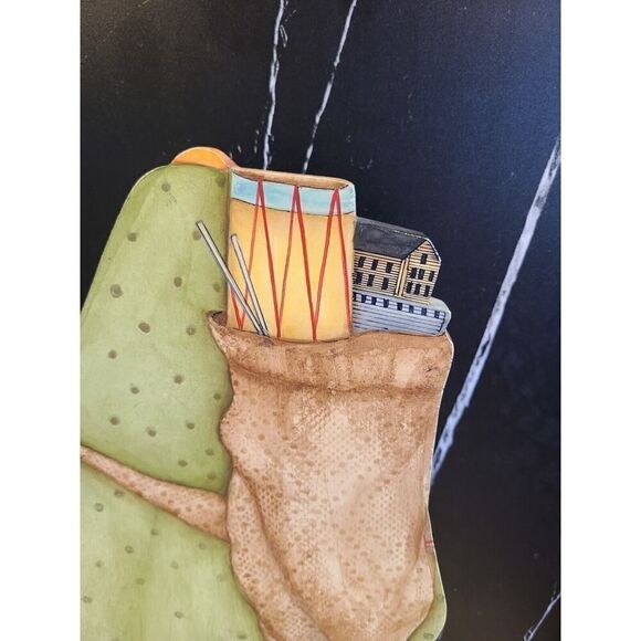 Special Wishes Father Christmas Hand Painted Statue Figure Wooden FolkArt 20½" - Picture 11 of 16